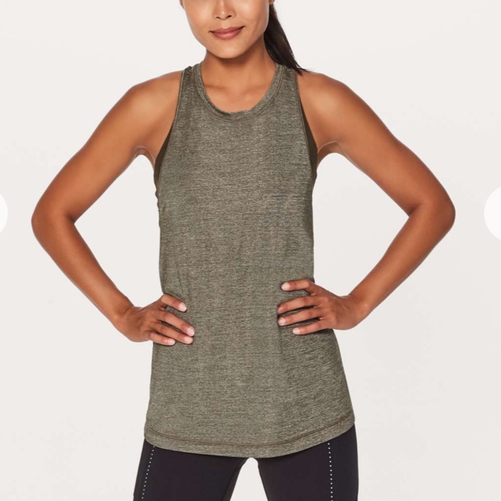 Women's Olive Green Athletic Tank Top